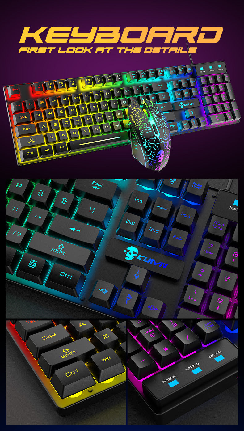 Kuiying T6RGB Luminous Keyboard And Mouse Set - Top10Discount