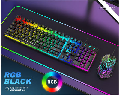 Kuiying T6RGB Luminous Keyboard And Mouse Set - Top10Discount