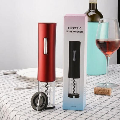 Electric Wine Opener Automatic Electric Wine Bottle Corkscrew Opener With Foil Cutter Wine Bottle Opener Kit - Top10Discount