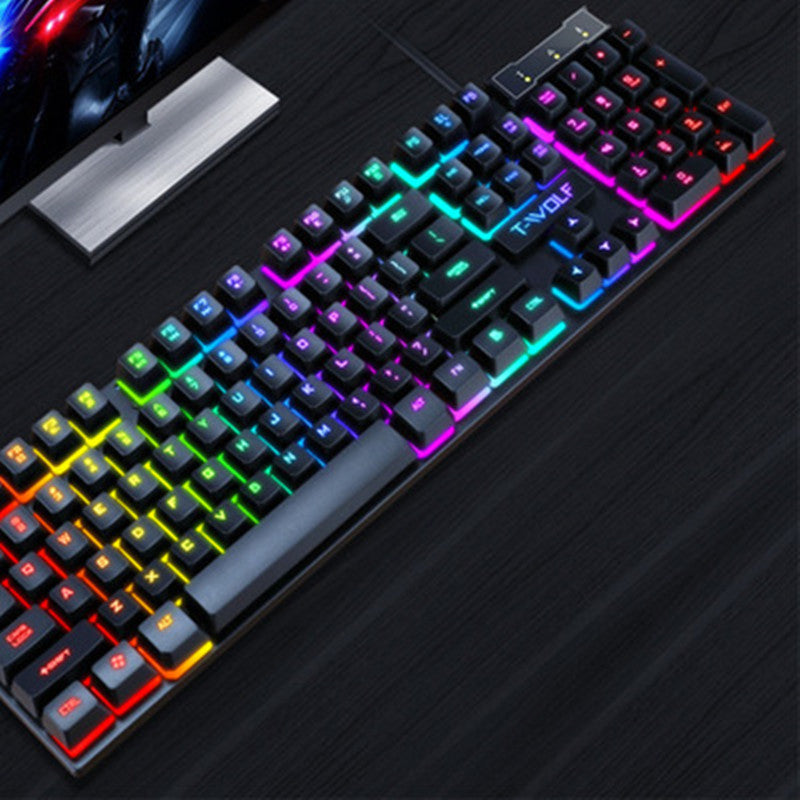 Gaming Usb Luminous Wired Keyboard Floating Manipulator - Top10Discount