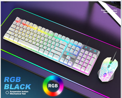 Kuiying T6RGB Luminous Keyboard And Mouse Set - Top10Discount