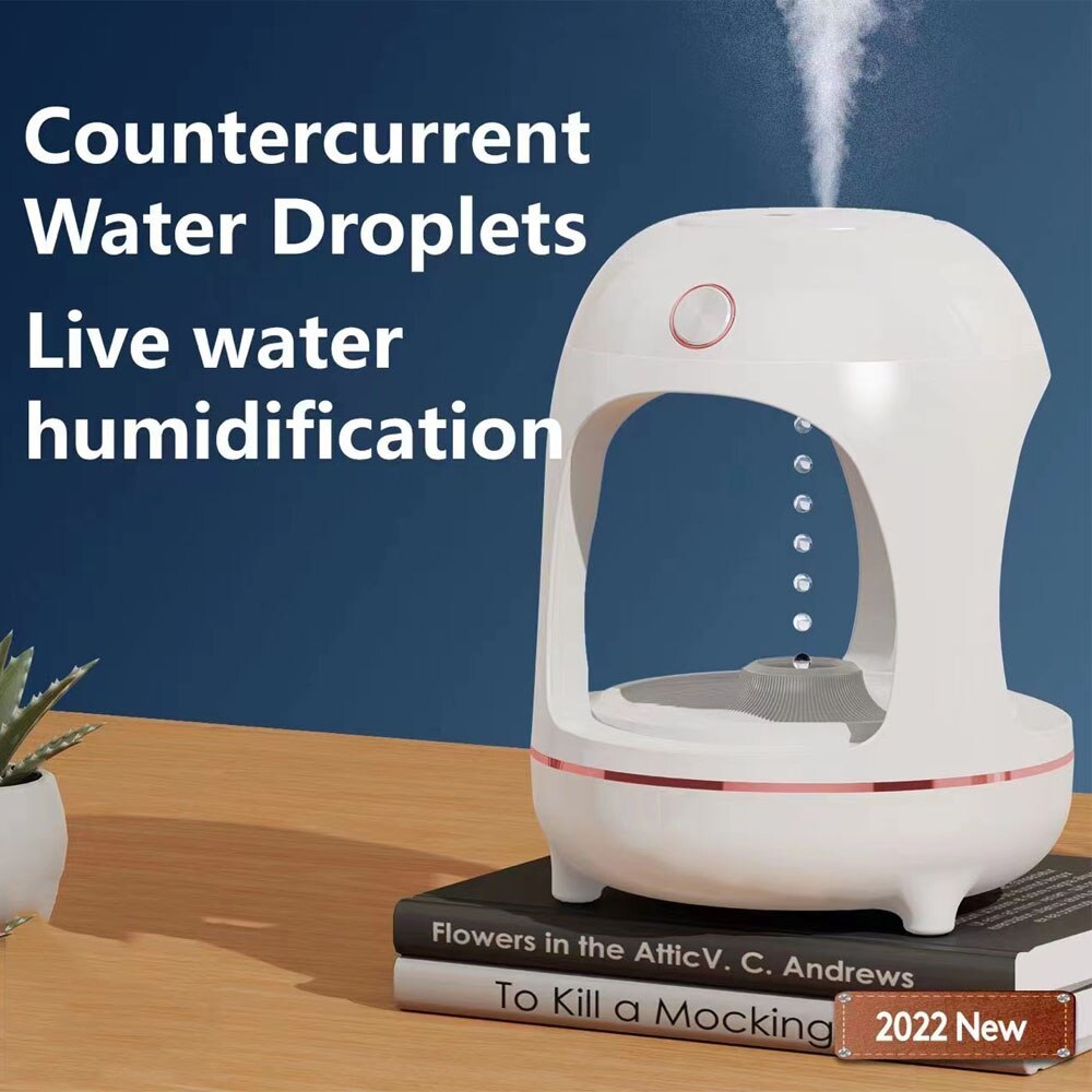 Levitating Water Drops Humidifier | LED, Air Purifier, Decor - Top10Discount