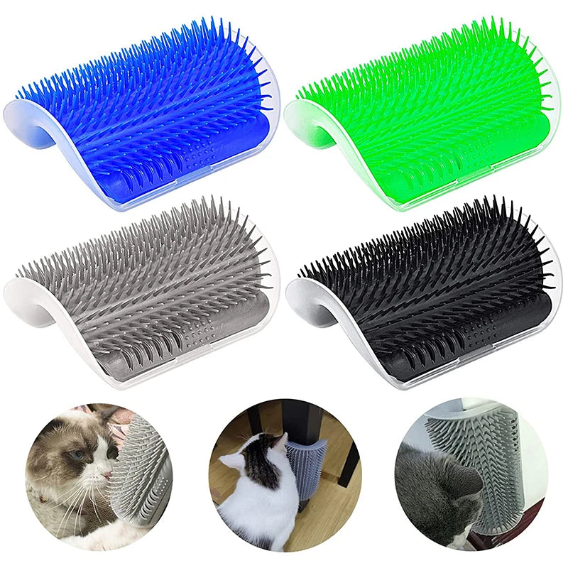 Pet Brush Comb Play Cat Toy Softer Cat Self Groomer Massage Comb with Catnip Cat Face Scratcher for Kitten Puppy Cat Accessories - Top10Discount