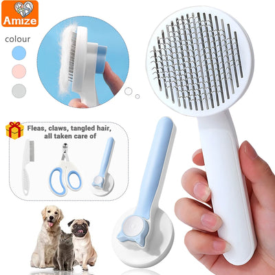 Pet Dog Brush Cat Comb Self Cleaning Pet Hair Remover Brush for Cats Puppy Kitten Grooming Tools Dogs Accessories Pet Supplies - Top10Discount