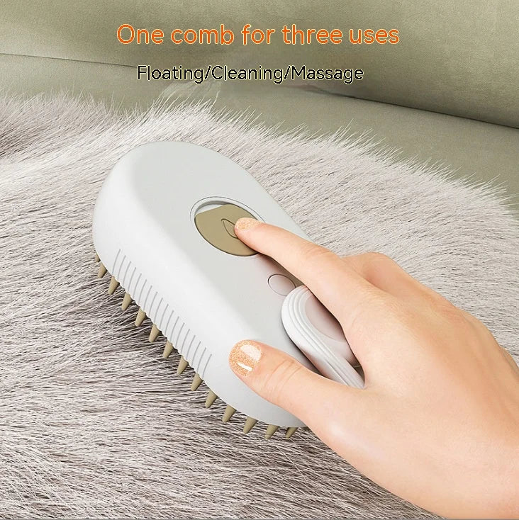 New Pet Spray Comb for Cats and Dogs Pet Electric Spray Hair Removal Comb One Key Spray Anti-Flying Massage Brush, Clean Massage - Top10Discount