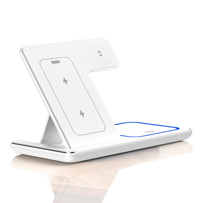 3 In 1 Foldable Wireless Charger Stand For iPhone 15 14 13 12 Pro Max Plus IWatch AirPods 3/2 Fast Charging Station Dock Holder - Top10Discount