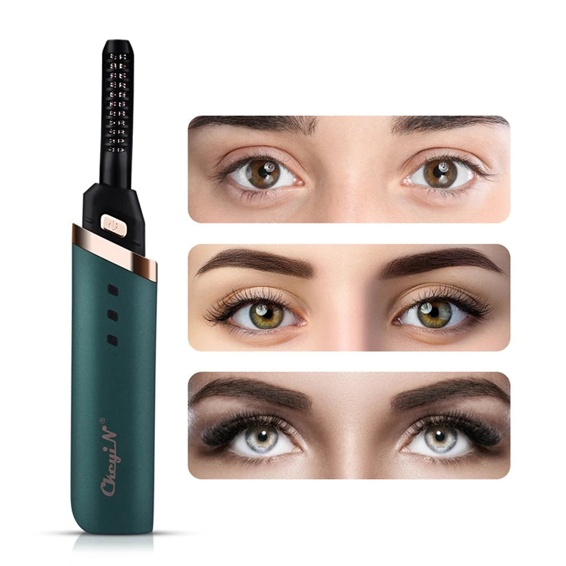 CkeyiN Electric Heated Eyelash Curler USB Charge Makeup Curling Kit Long Lasting Natural Ironing Eye Lash Curler Beauty Tools - Top10Discount