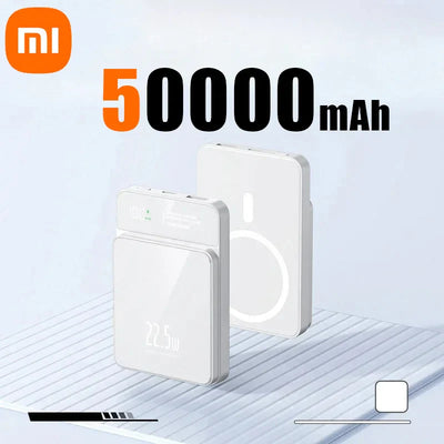 Xiaomi 50000mAh wireless magnetic power bank with Magsafe and super-fast charging.