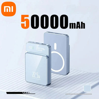 Xiaomi 50000mAh wireless magnetic power bank with super fast charging.