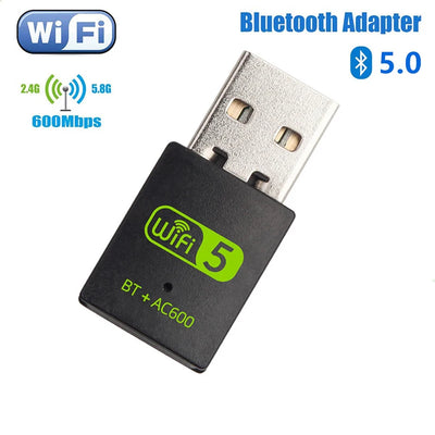 600M Dual-Band Wireless Network Card Drive Free 5G High-Speed Computer WiFi Receiver USB Bluetooth5.0 Wifi 2-in-1 - Top10Discount