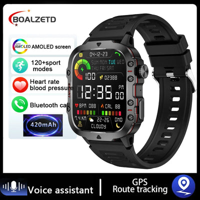 2024 New For Xiaomi Military Smart Watch Men IP68 5ATM Outdoor Sports Fitness Tracker Health Monitor 1.96" BT Call Smartwatch - Top10Discount