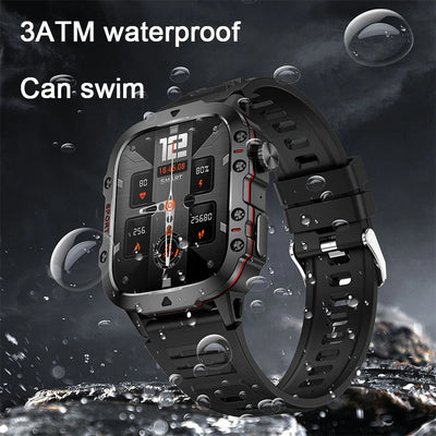 2024 New For Xiaomi Military Smart Watch Men IP68 5ATM Outdoor Sports Fitness Tracker Health Monitor 1.96" BT Call Smartwatch - Top10Discount