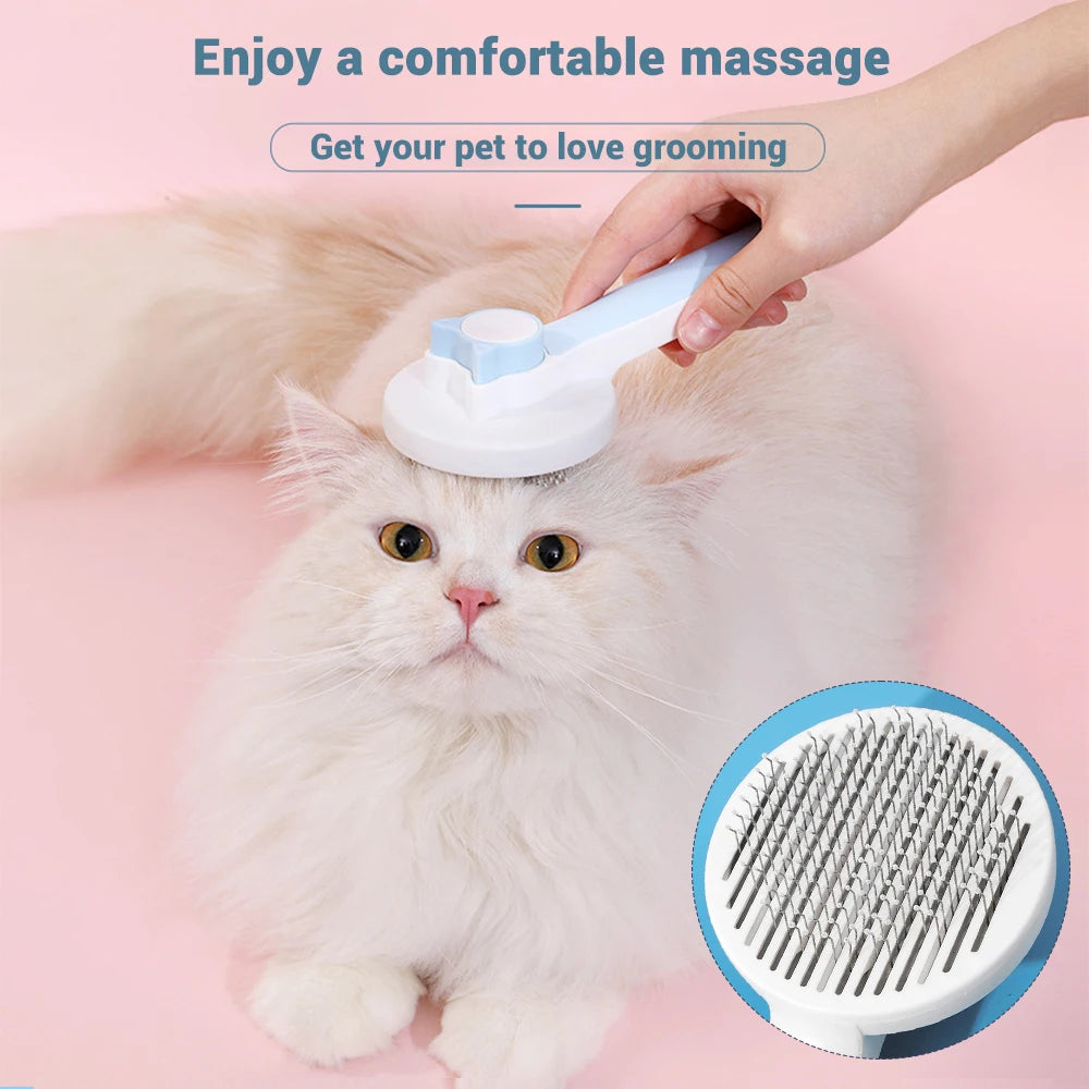 Pet Dog Brush Cat Comb Self Cleaning Pet Hair Remover Brush for Cats Puppy Kitten Grooming Tools Dogs Accessories Pet Supplies - Top10Discount