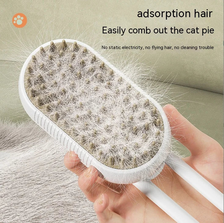 New Pet Spray Comb for Cats and Dogs Pet Electric Spray Hair Removal Comb One Key Spray Anti-Flying Massage Brush, Clean Massage - Top10Discount