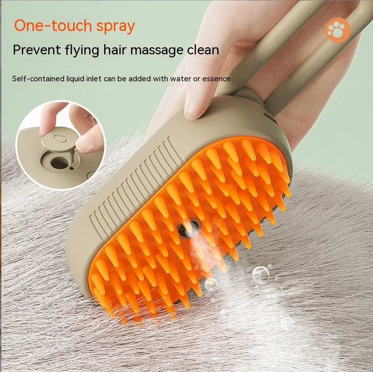 New Pet Spray Comb for Cats and Dogs Pet Electric Spray Hair Removal Comb One Key Spray Anti-Flying Massage Brush, Clean Massage - Top10Discount